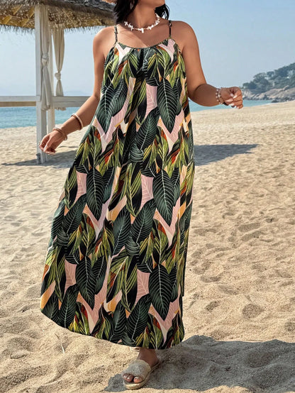 Floral Plus Size Bohemian Maxi Dress