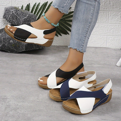 Fashionable Block Heel Slingback Sandals