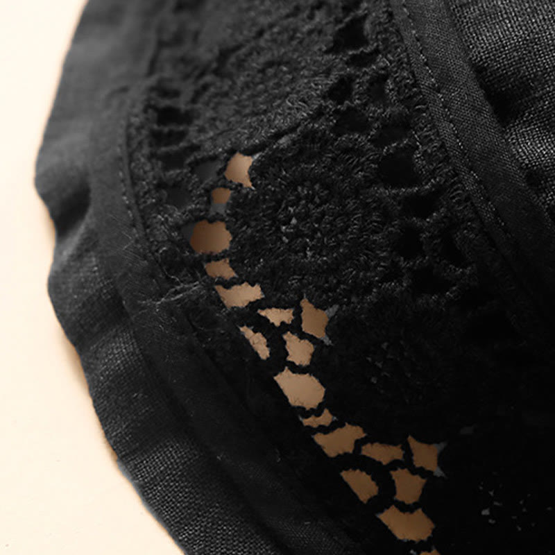 Casual Elastic Waist Shorts with Delicate Trimmed Edges