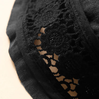 Casual Elastic Waist Shorts with Delicate Trimmed Edges