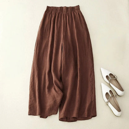 Comfortable Fit Loose Waist Pants - Olytrend