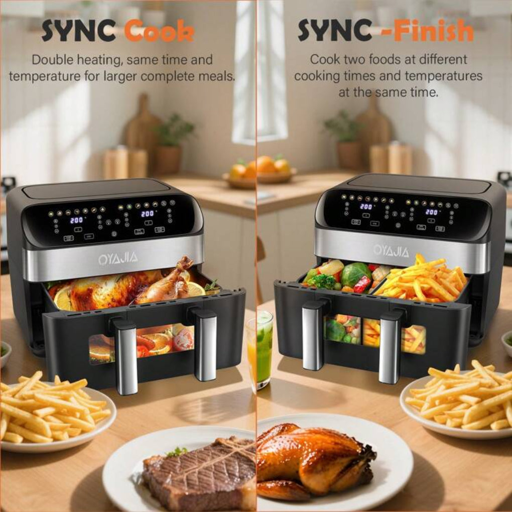 Large Capacity 2 Basket Digital Air Fryer Oven