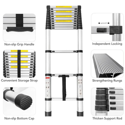 Compact Folding Step Ladder with Variable Height - Olytrend