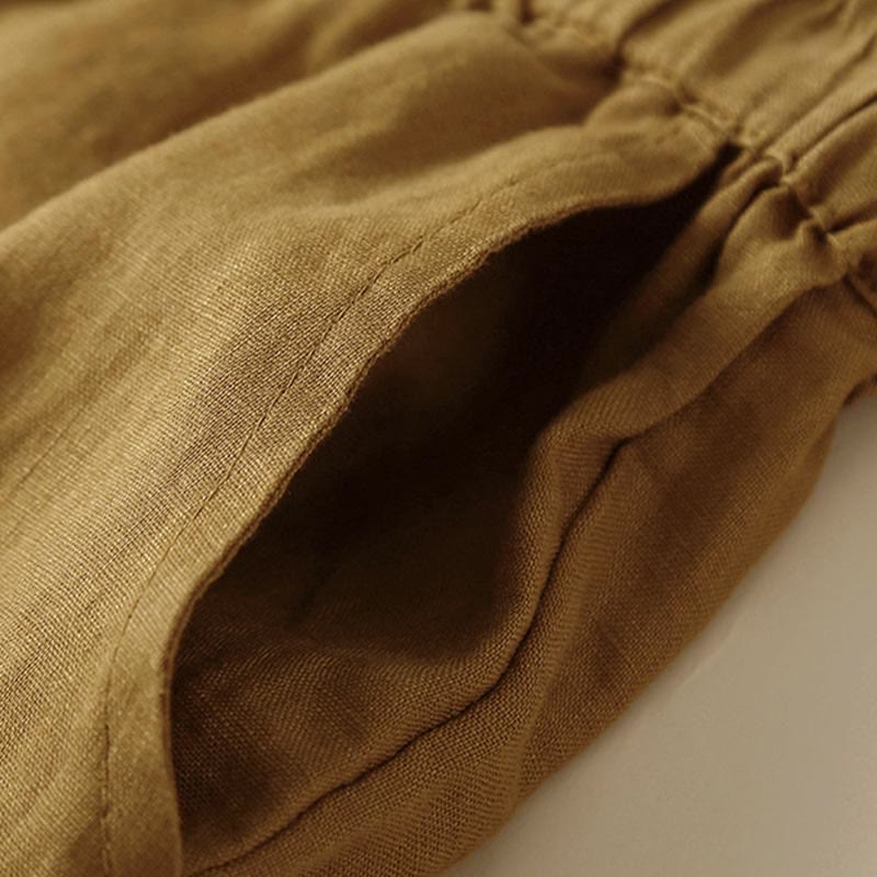 Casual Elastic Waist Shorts with Delicate Trimmed Edges