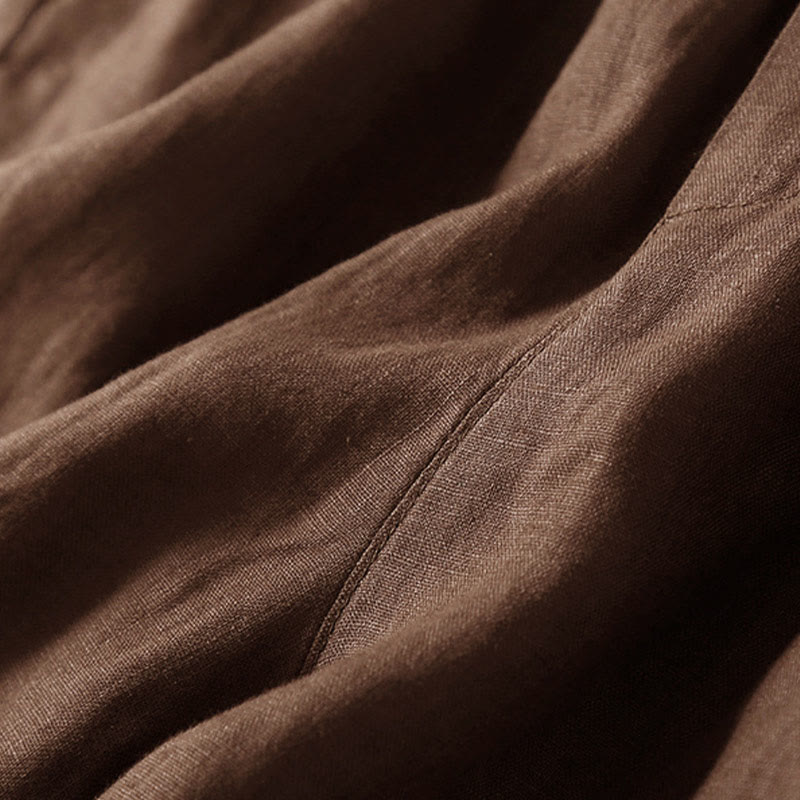 Casual Elastic Waist Shorts with Delicate Trimmed Edges