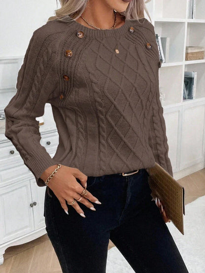 Classic Button Front Knit Sweater