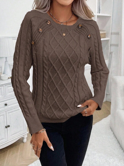 Classic Button Front Knit Sweater