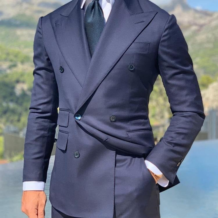 Classic Fit Men's Double Breasted Blazer - Nocini