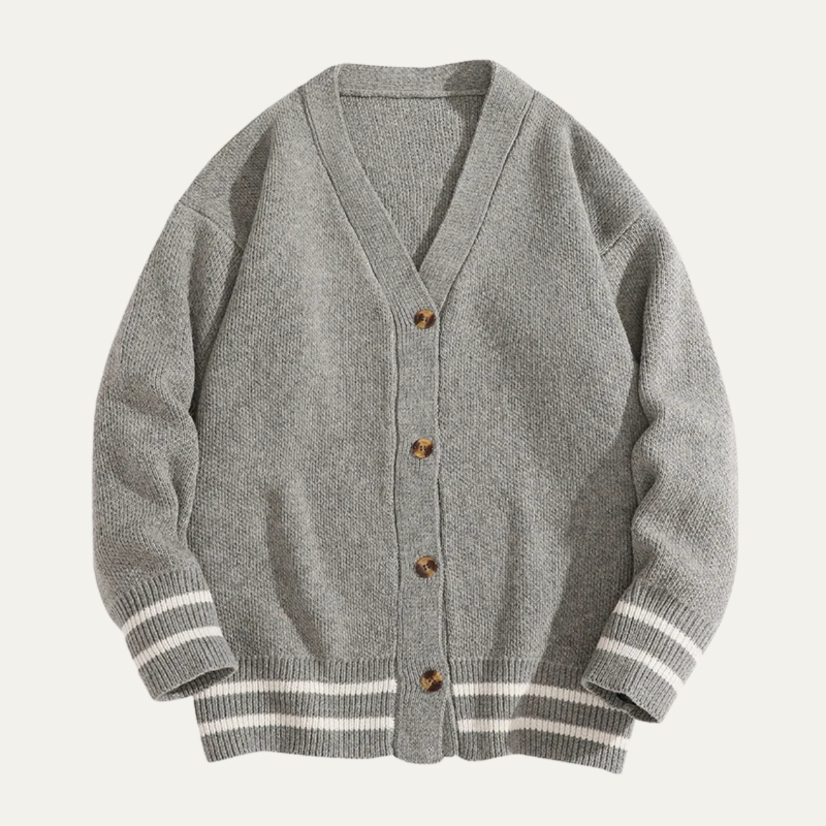 Relaxed Fit Men's V Neck Sweater Cardigan - Nocini