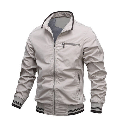 Classic Zip Up Cotton Jacket for Men