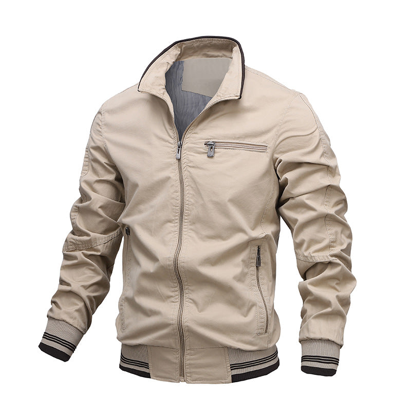 Classic Zip Up Cotton Jacket for Men - Nocini