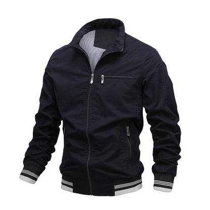 Classic Zip Up Cotton Jacket for Men