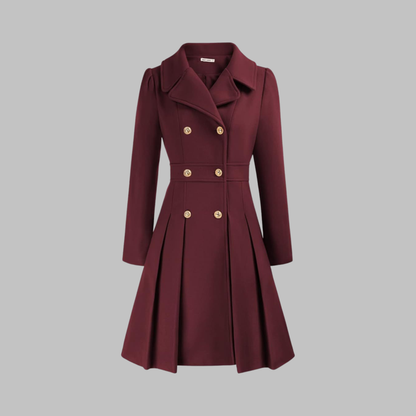 Elegant Double Breasted Long Coat