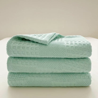 Cozy Plush Waffle Throw Blanket