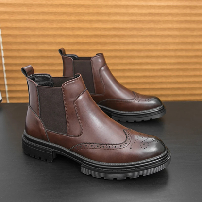 Classic Mens Non Slip Leather Chelsea Ankle Boots