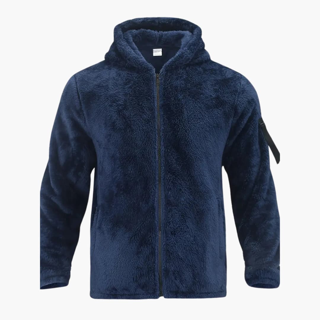 Men's Fleece Zip Up Long Sleeve Jacket