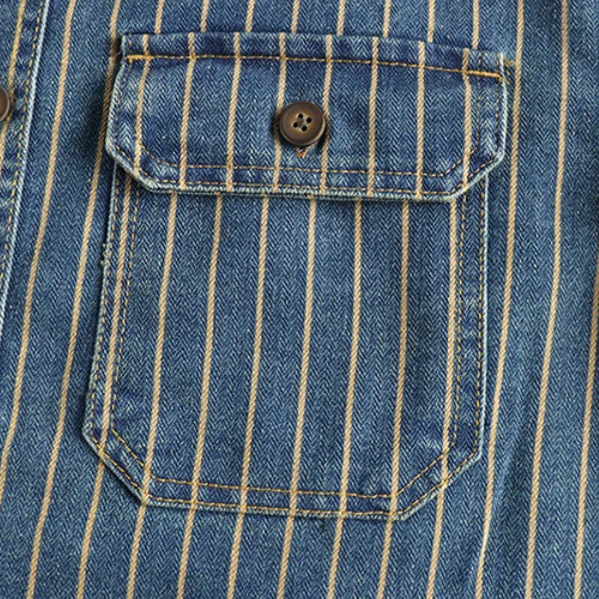 Classic Mens Relaxed Fit Striped Cotton Shirt