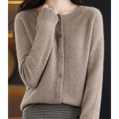 Classic Crew Neck Women's Cardigan