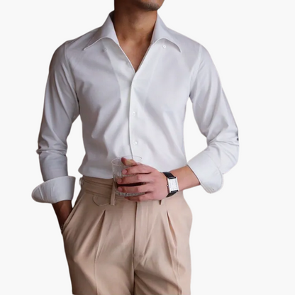 Classic Casual Shirt with Contrasting Trim