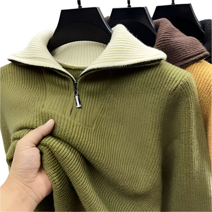 The Exeter Quarter Zip Jumper-The British Gentlemen