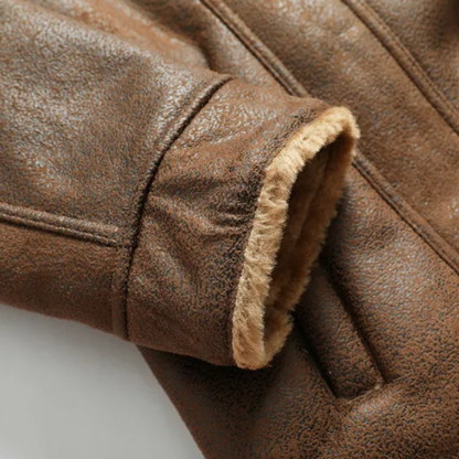 Cozy Men's Faux Leather Shearling Winter Jacket