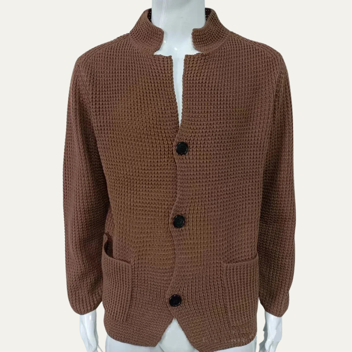 Classic Men's Knit Button Front Cardigan Sweater