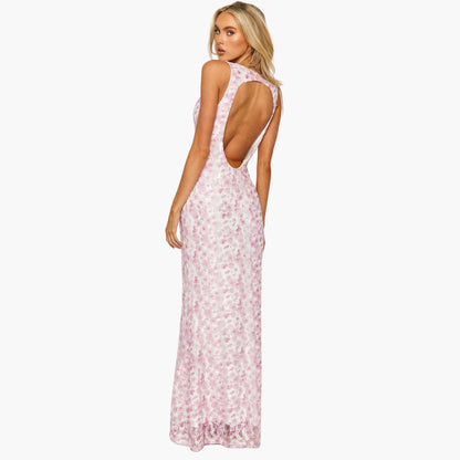 Chic V-Neck Maxi Dress for Women