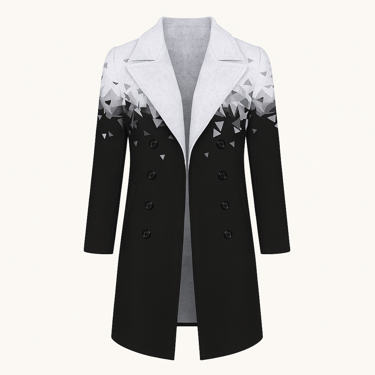 Warm Mens Wool Coat with Pockets - Nocini