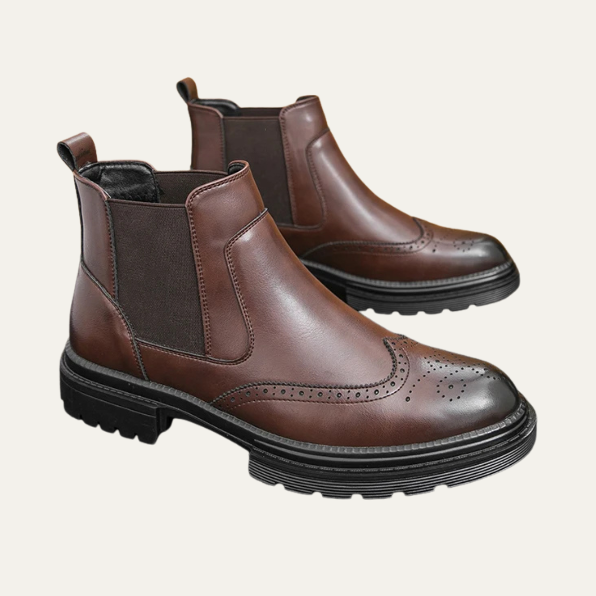 Classic Mens Non Slip Leather Chelsea Ankle Boots - Nocini