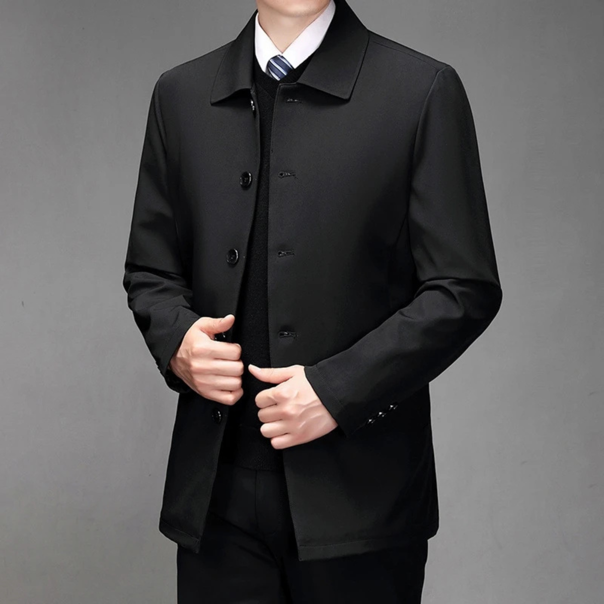 Slim Fit Men's Casual Button Down Jacket