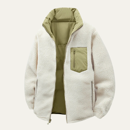 Thermal Double Layered Fleece Sherpa Mens Jacket