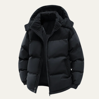 Warm Men's Insulated Puffer Hooded Coat