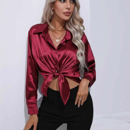 Ladies Soft Flowy Long Sleeve Shirt