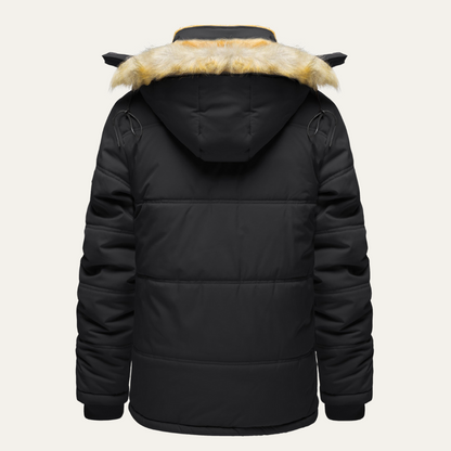 Warm Waterproof Men's Parka Coat with Removable Hood