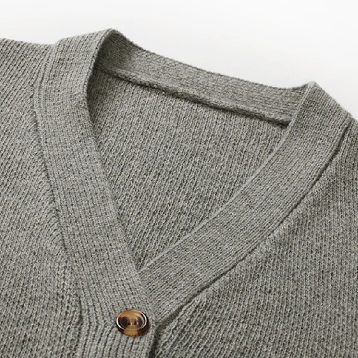 Relaxed Fit Men's V Neck Sweater Cardigan