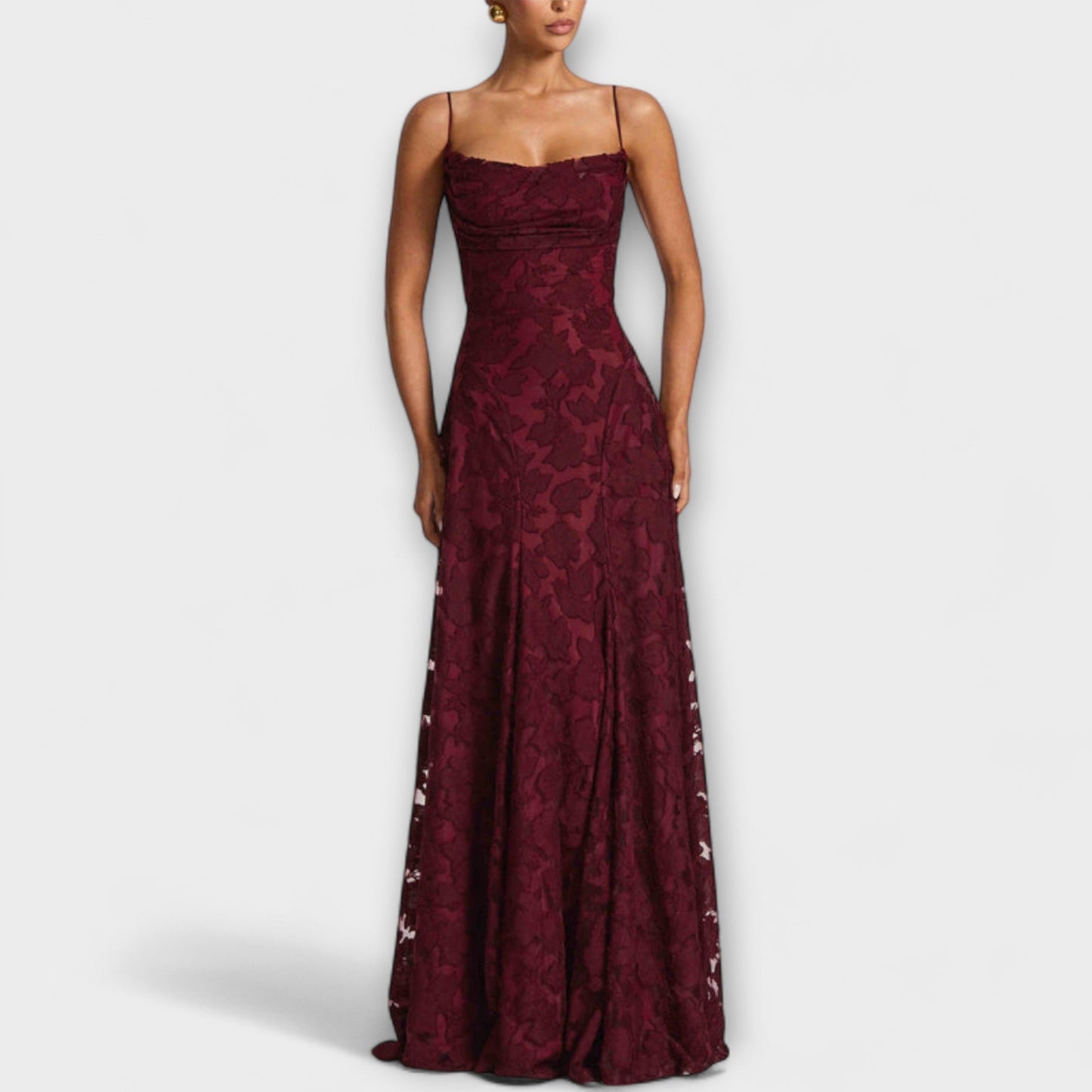 Elegant Lace Long Evening Dress