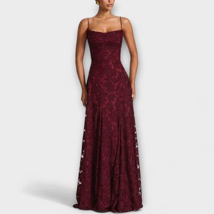 Elegant Lace Long Evening Dress