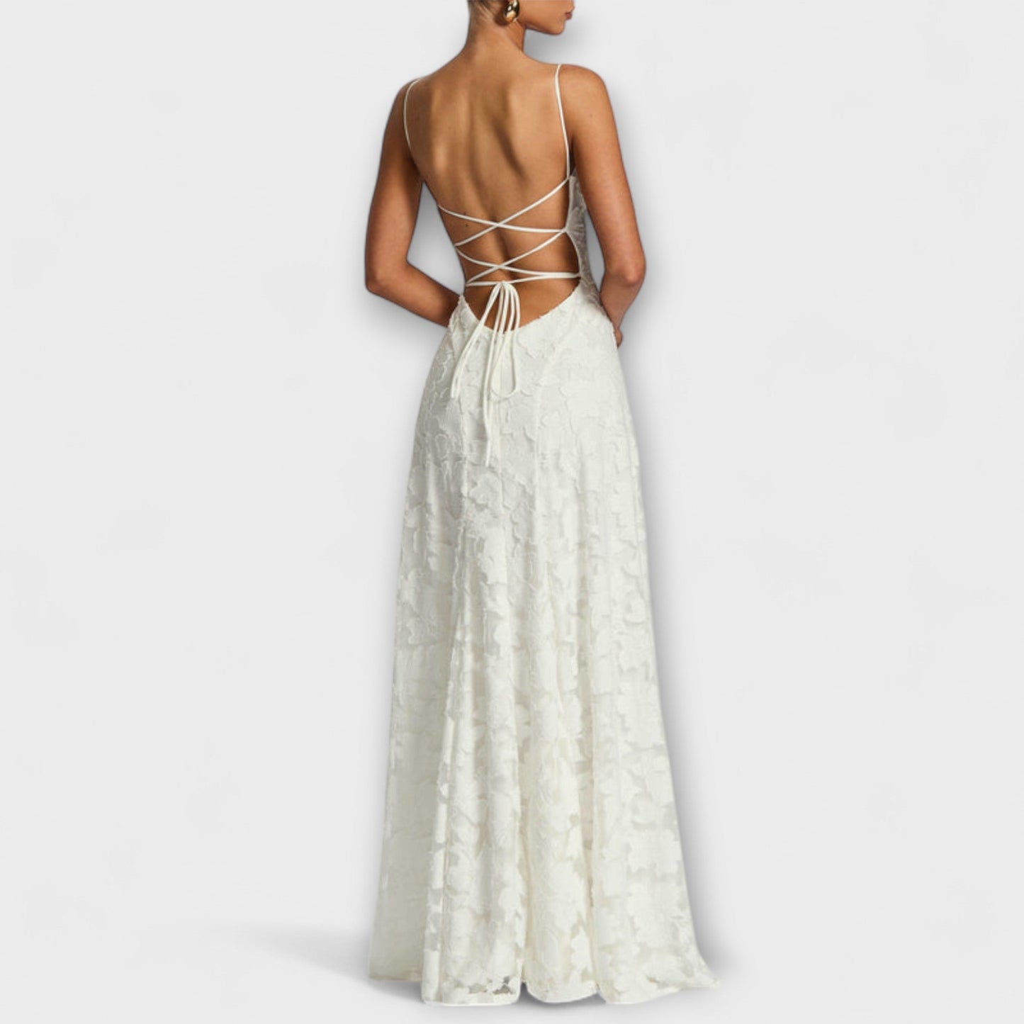 Elegant Lace Long Evening Dress
