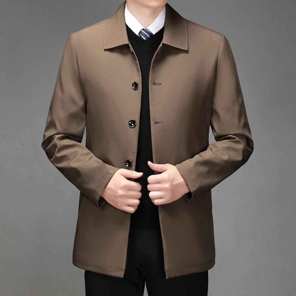 Slim Fit Men's Casual Button Down Jacket