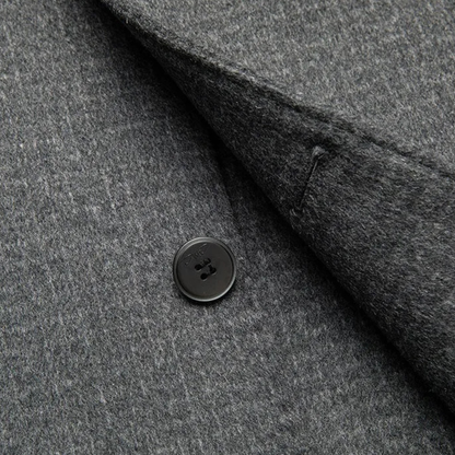Timeless Double Breasted Wool Pea Coat for Men