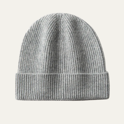 Warm Men's Cashmere Ribbed Winter Beanie