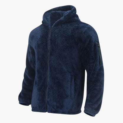 Men's Fleece Zip Up Long Sleeve Jacket