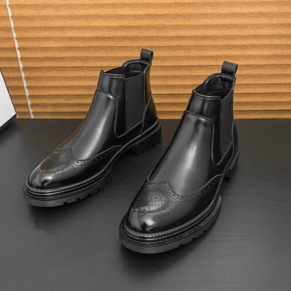 Classic Mens Non Slip Leather Chelsea Ankle Boots