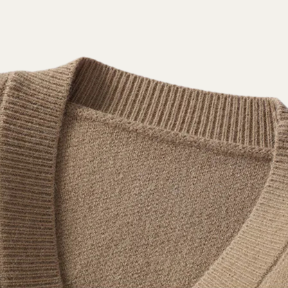 Cozy Mens Button Front V Neck Cardigan Sweater