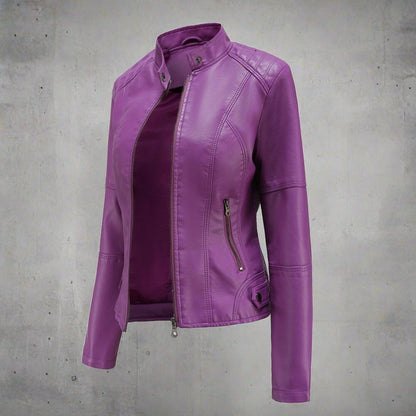 Chic Women's Faux Leather Jacket