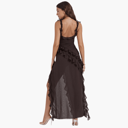Flowy Womens Summer Maxi Dress with High Split