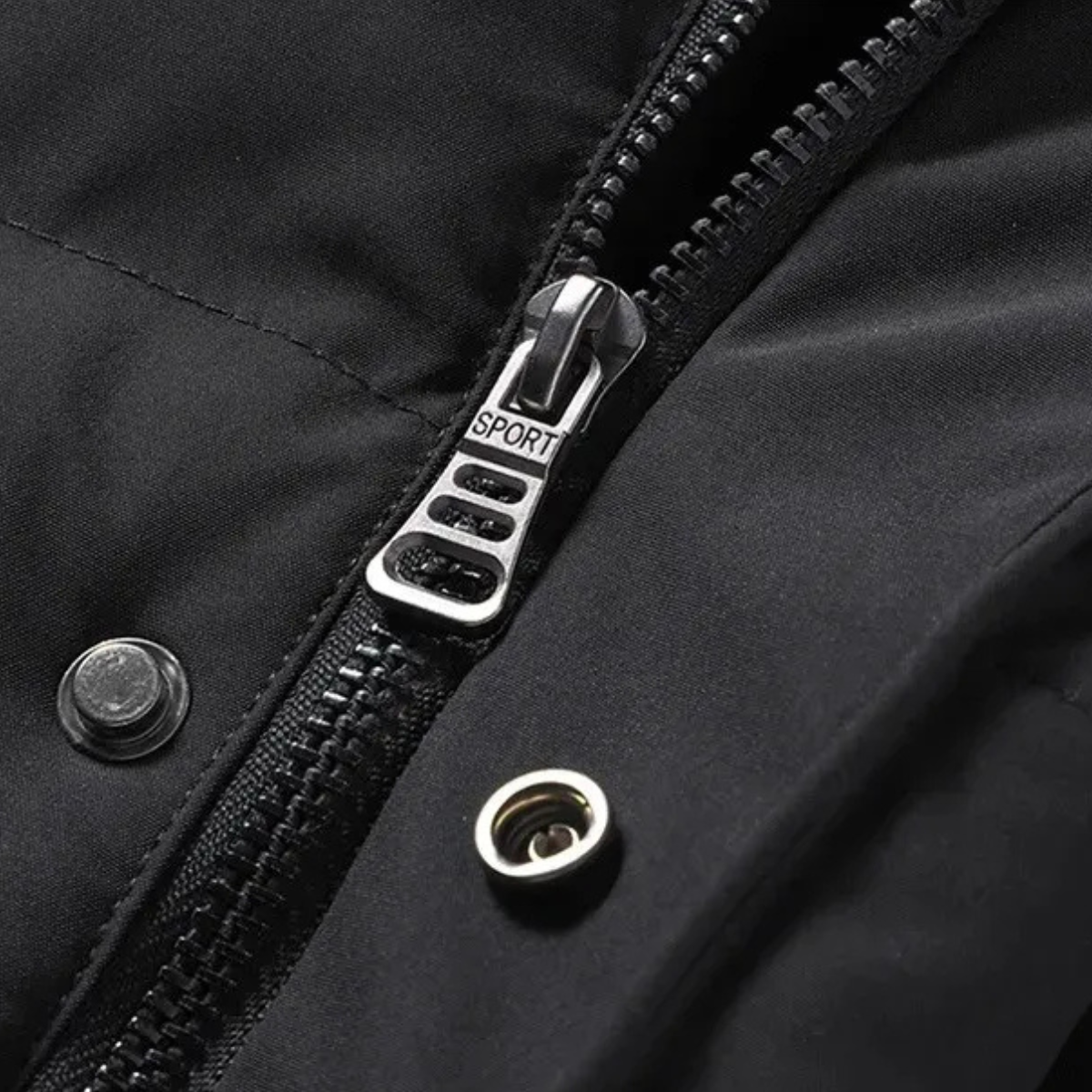 Warm Men's Long Padded Parka Jacket with Hood