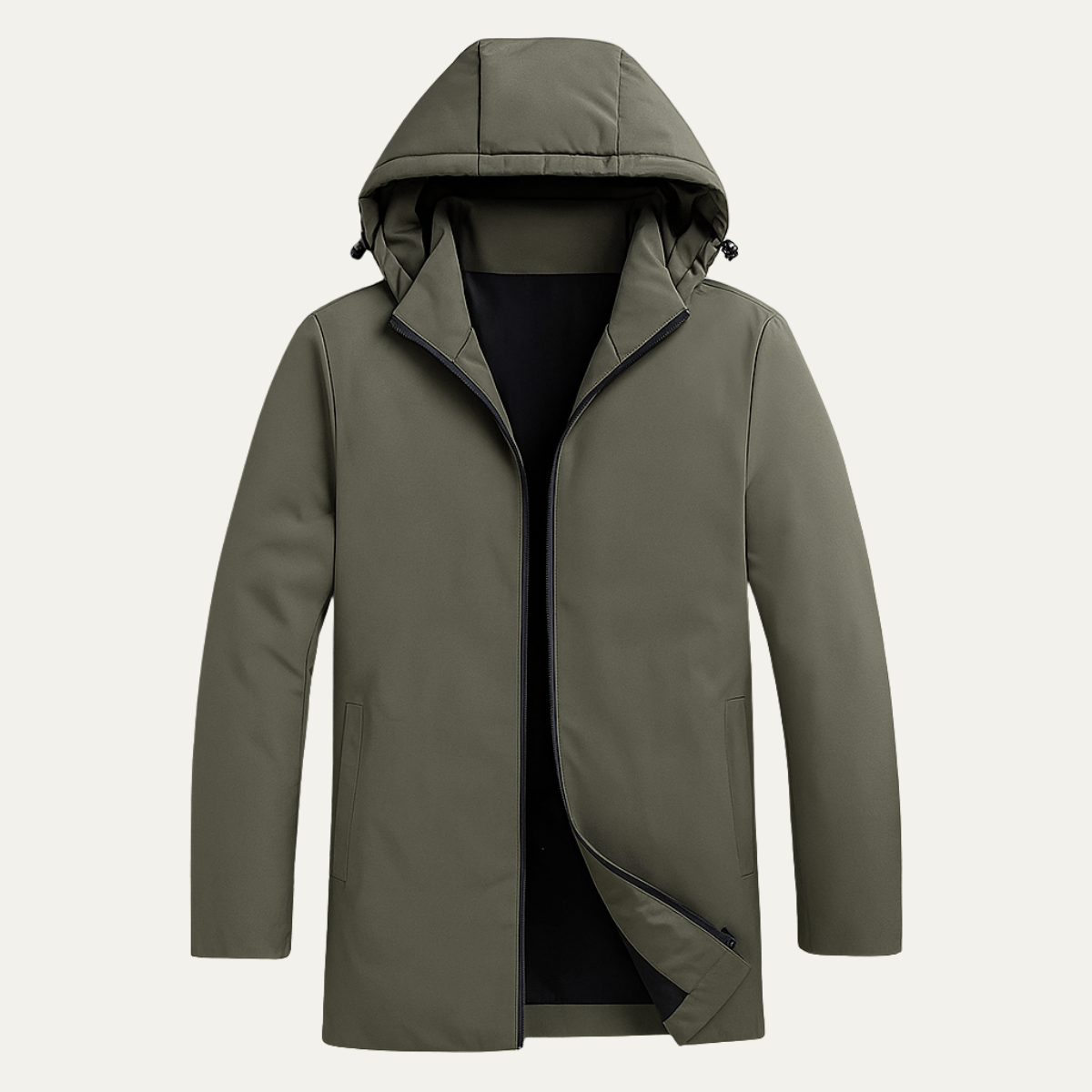 Waterproof Men's Slim Fit Insulated Hooded Coat - Nocini