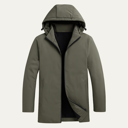 Waterproof Men's Slim Fit Insulated Hooded Coat - Nocini