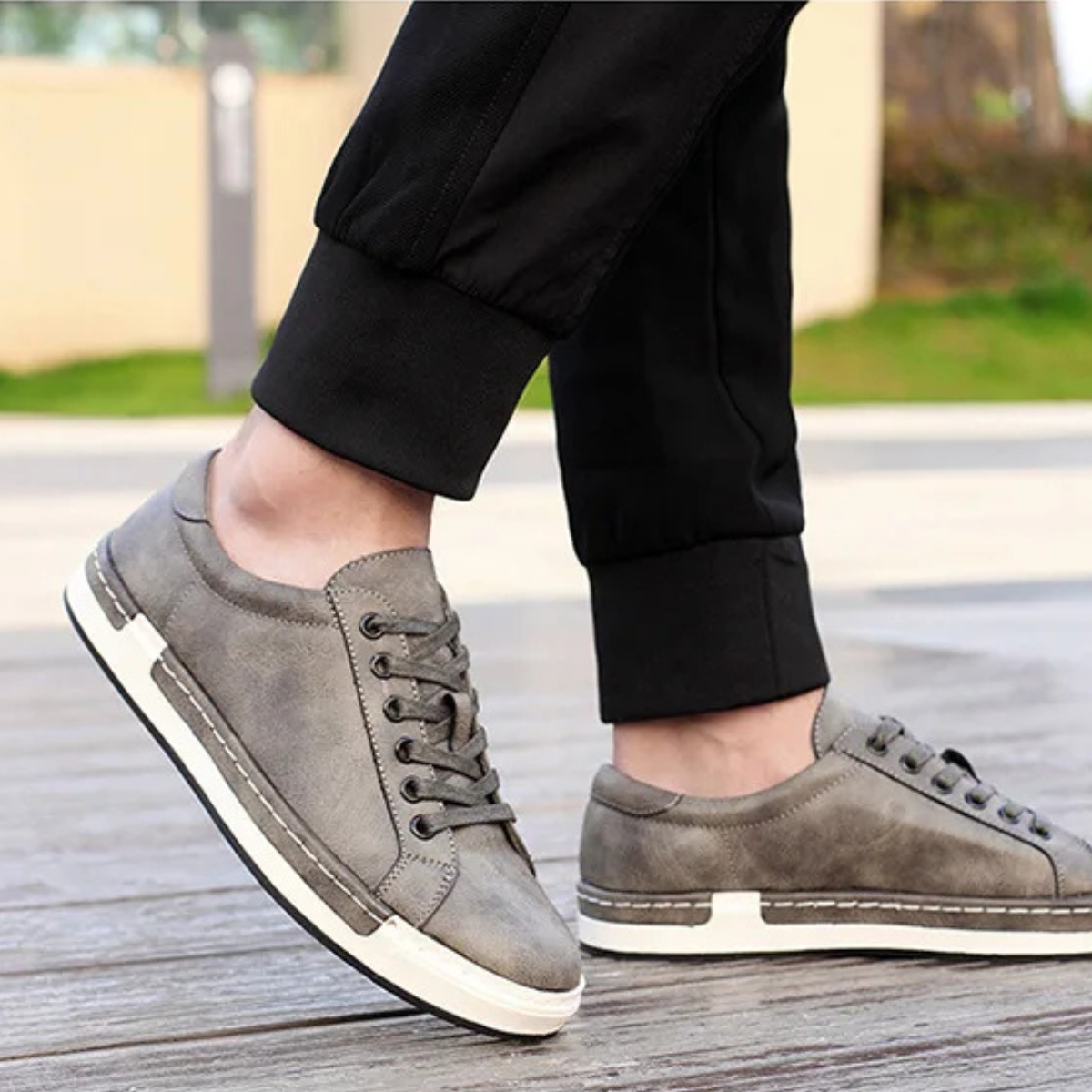 Stylish Vintage Mens Leather Lace Shoes